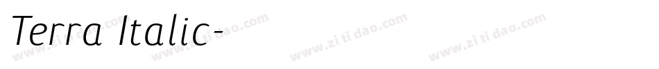 Terra Italic字体转换